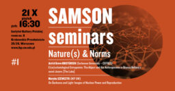 SAMSON seminars: Nature(s) and Norms #1